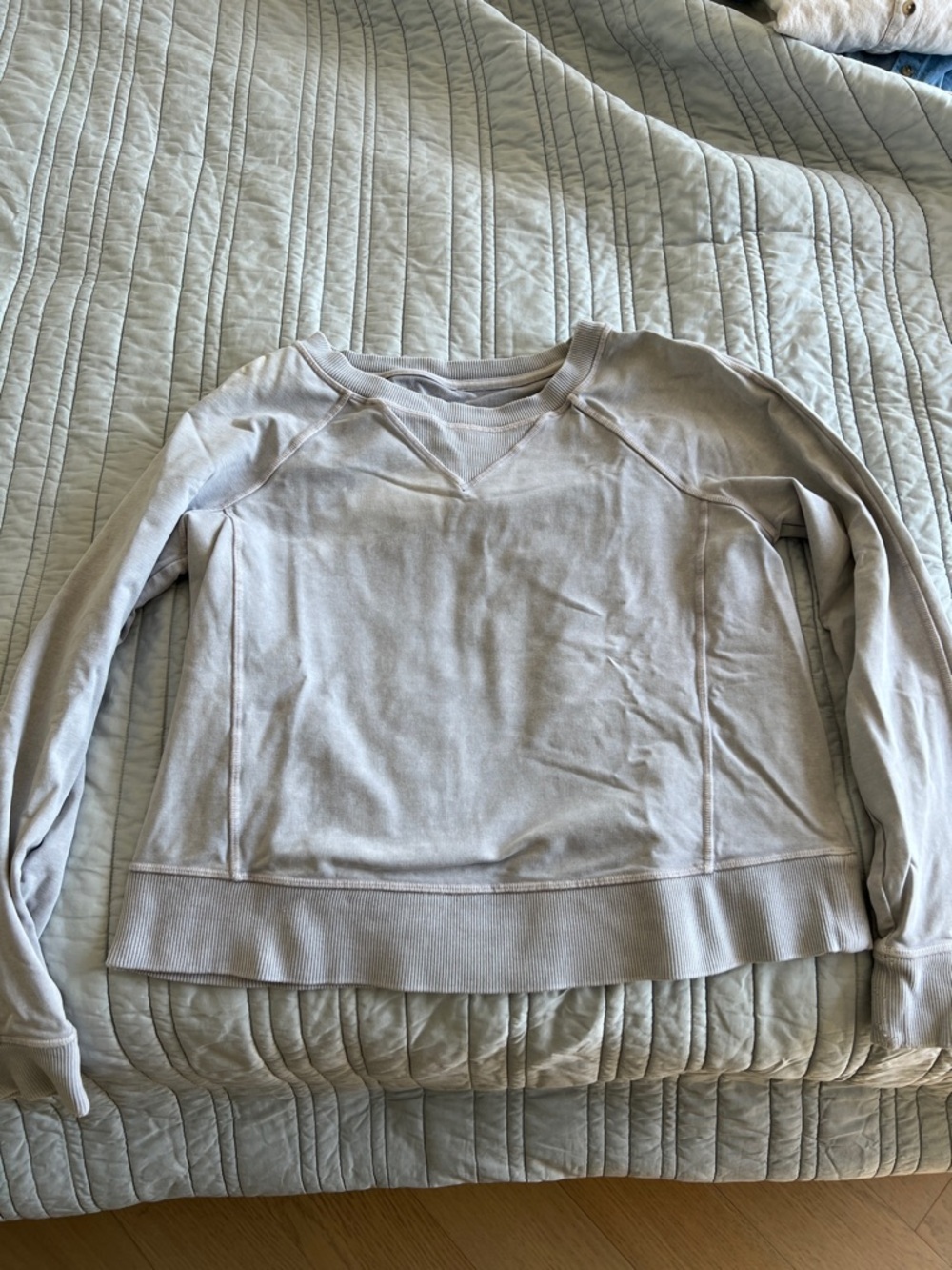 Light Gray/periwinkle Lululemon Crewneck Sweatshirt